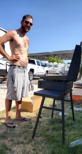 Matt-Assembling-Blackstone-2-Tucson-KOA